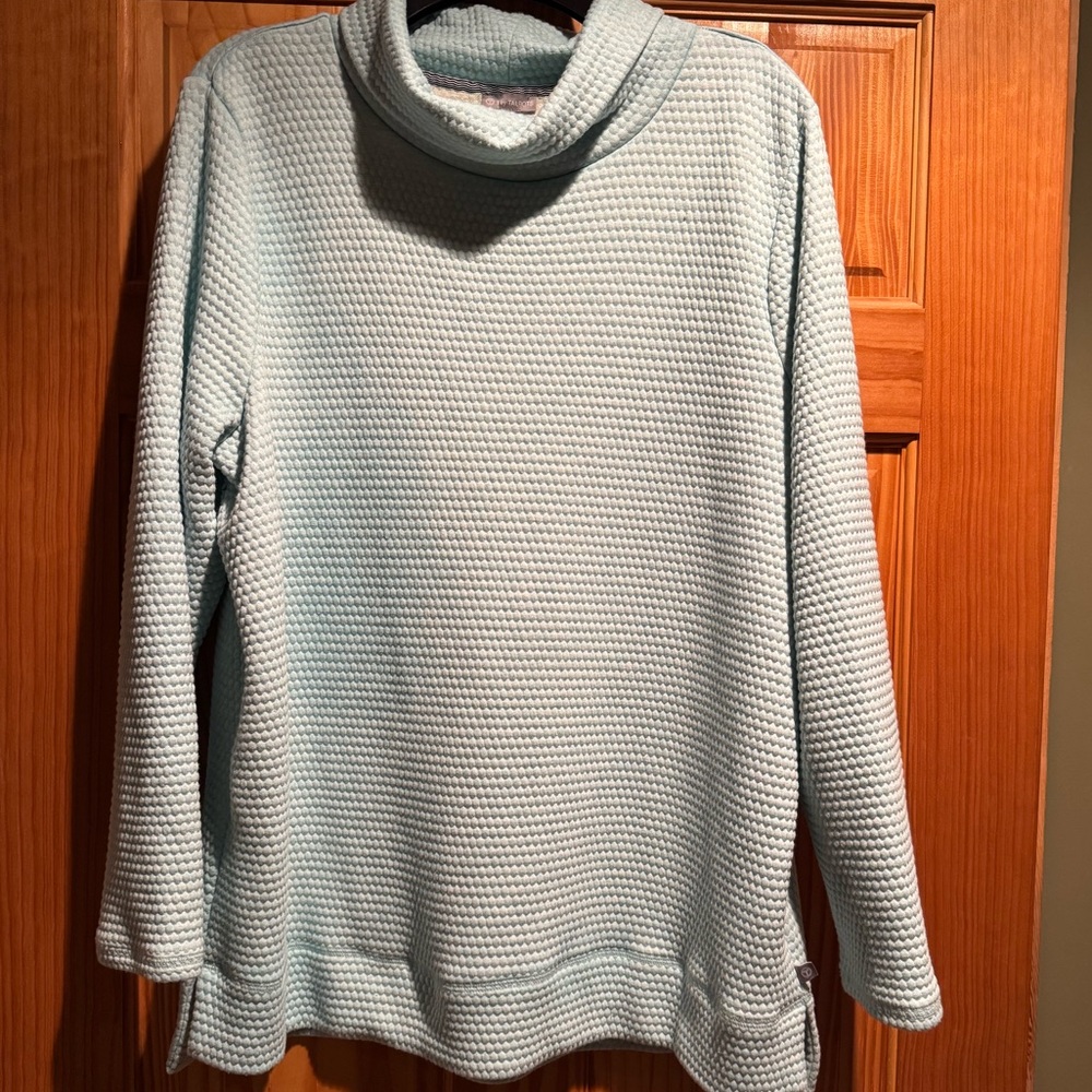 T by Talbot Size 2X Funnel Neck Super Soft Long Sleeve Pullover Top